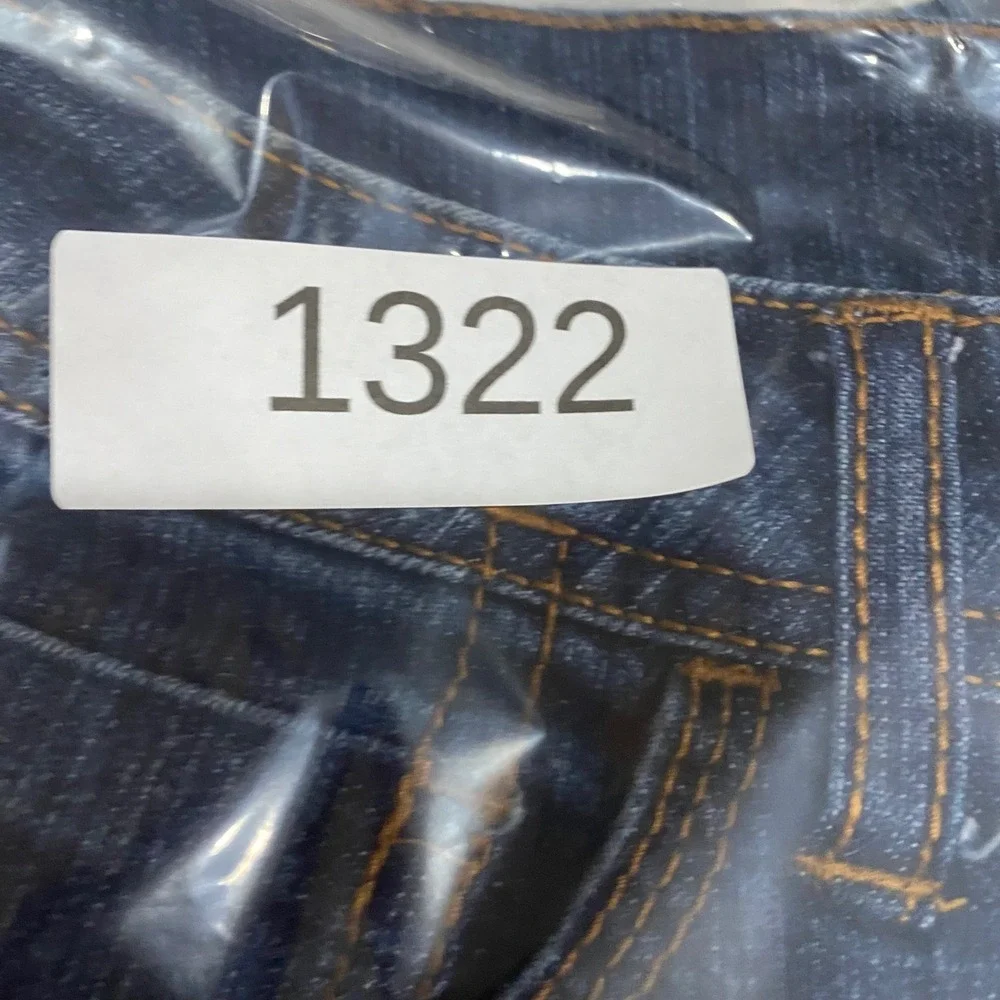 Faded Glory Womens Dark Wash Denim Bermuda Shorts Size 14 Stretch Knee Length